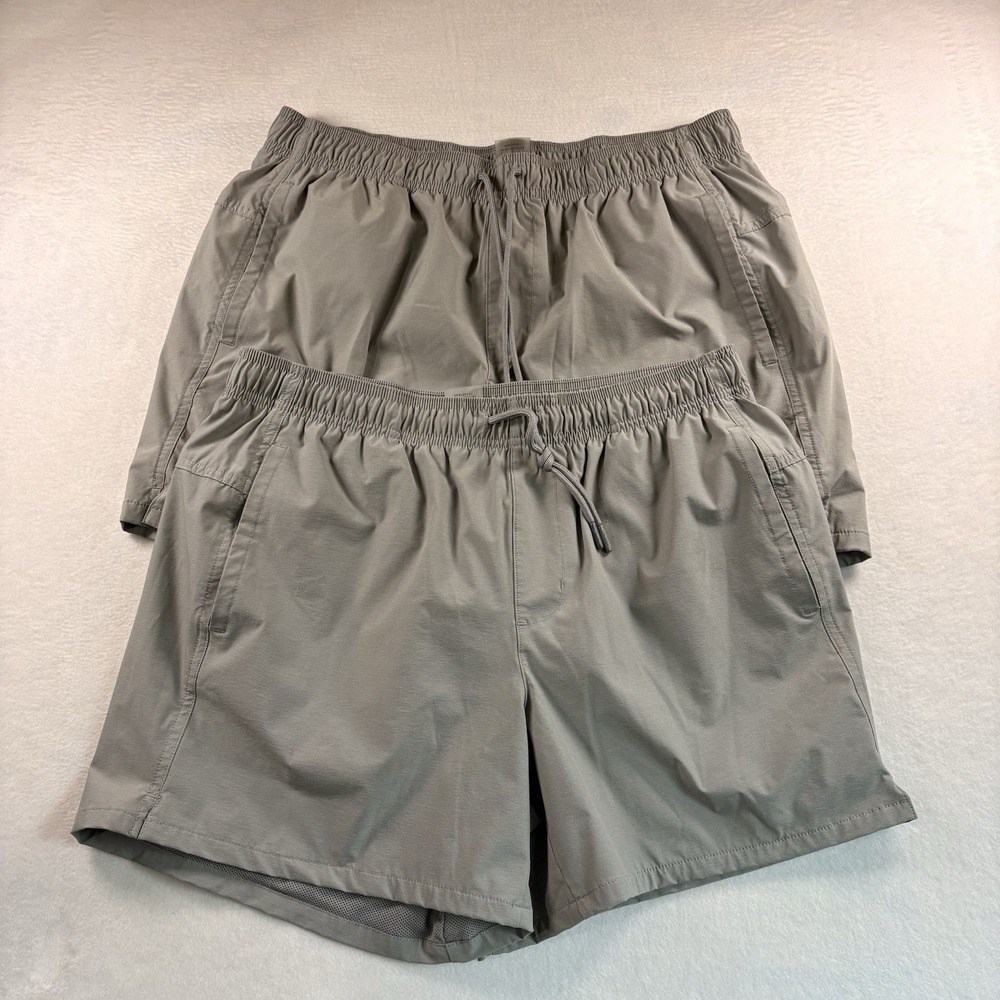 VRST Men's Everday Shorts 5" Gray size large Lot Of 2 Hybrid Quick Dry